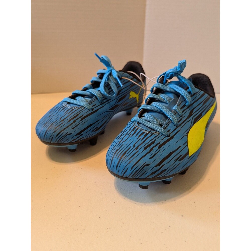 Puma Rapido III FG/AG Junior Soccer Cleats Kids Size 1C Ocean Dive/Yellow Alert - Picture 15 of 16